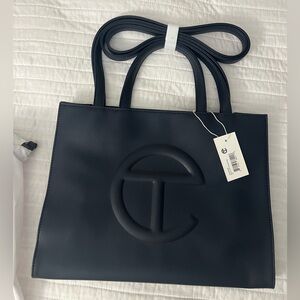 TELFAR - Medium navy blue shopping bag